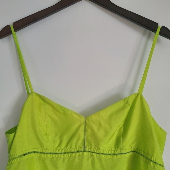 DRIES VAN NOTEN Silk Camisole, Size 8, Neon Green, NWT - Picture 6 of 16